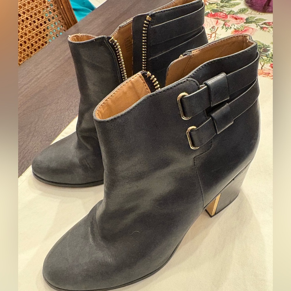 Calvin Klein Cait Charcoal ankle heel boots (8.5)
